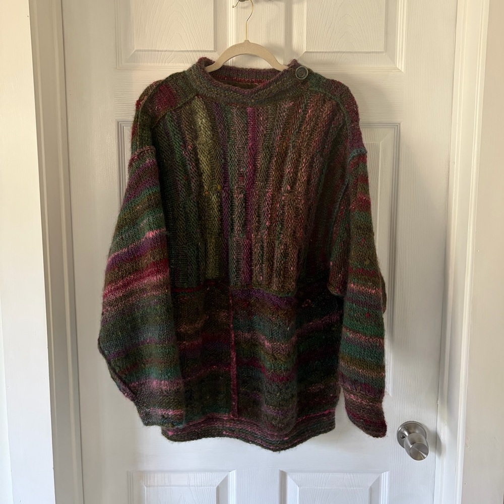 Multicolor Striped Knit Sweater